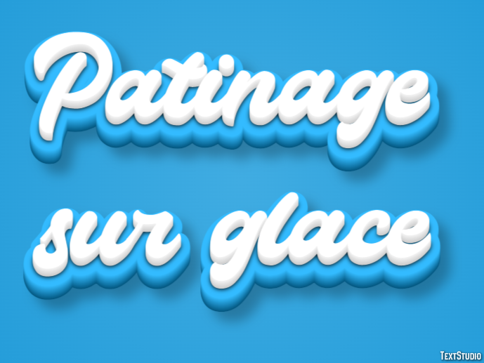 Patinage sur glace Efekt tekstowy