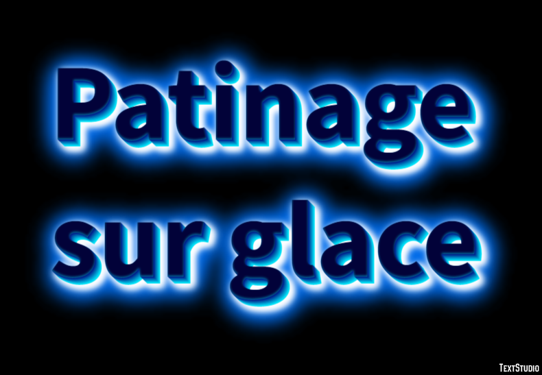Patinage sur glace Effet de texte