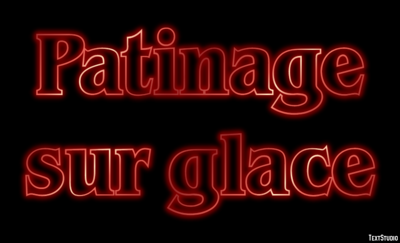 Patinage sur glace Effet de texte