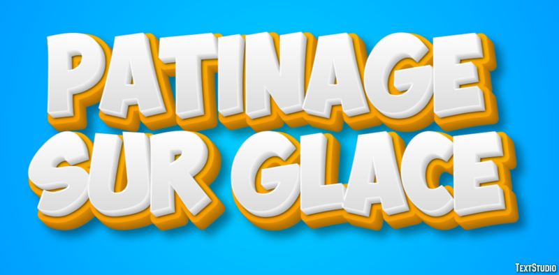 Patinage sur glace Tekst Effect