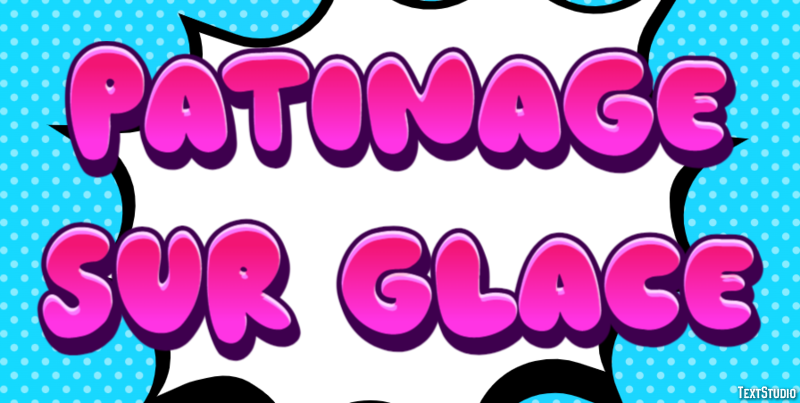 Patinage sur glace Effet de texte