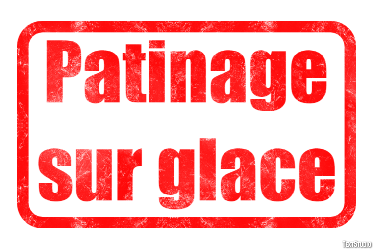 Patinage sur glace Effet de texte