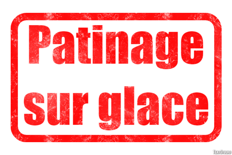 Patinage sur glace Efekt tekstowy