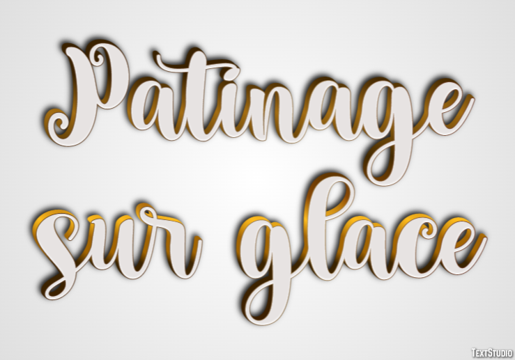 Patinage sur glace Tekst Effect