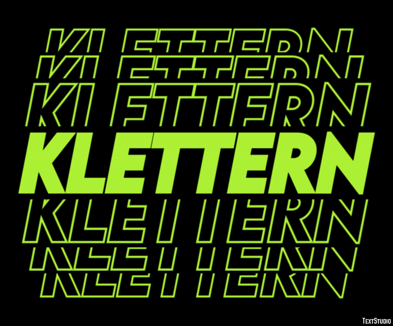 Klettern Effetto testo