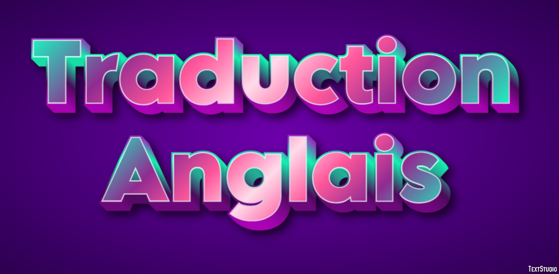 Traduction Anglais Efeito de texto
