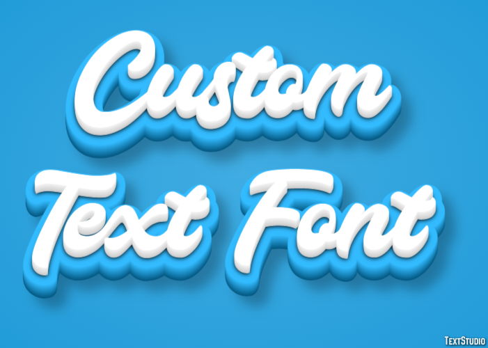 Custom Text Font Text Effect