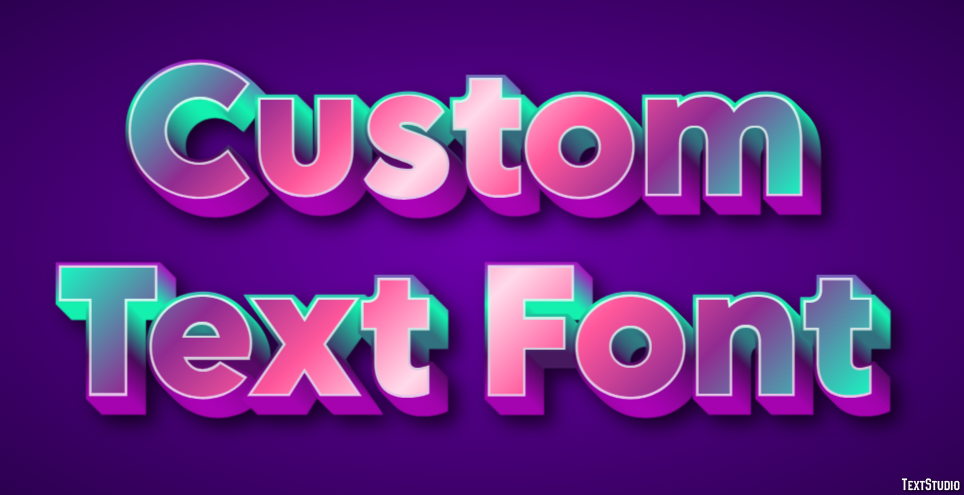 Custom Text Font Text Effect