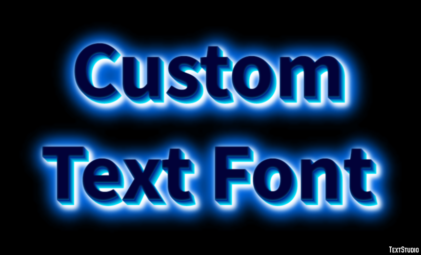 Custom Text Font Text Effect