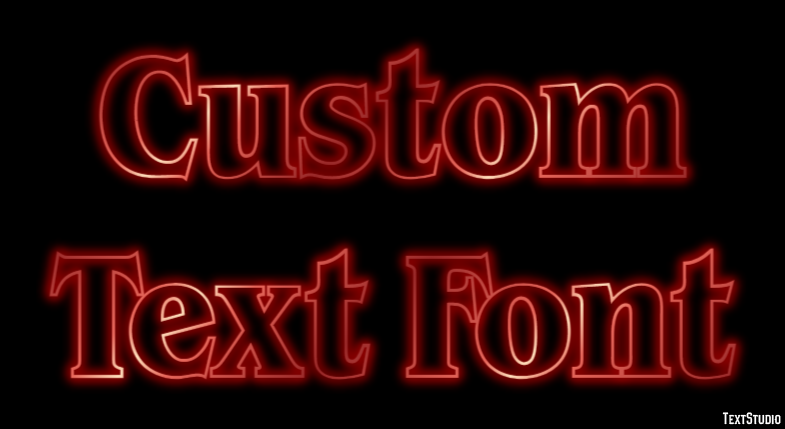 Custom Text Font Text Effect