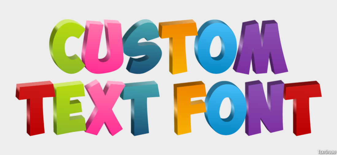 Custom Text Font Text Effect