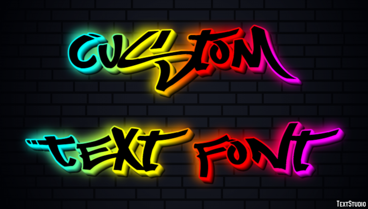 Custom Text Font Text Effect