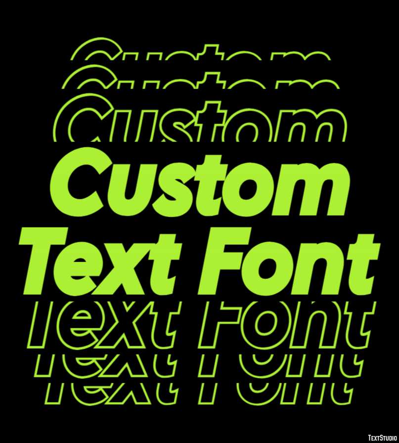 Custom Text Font Text Effect