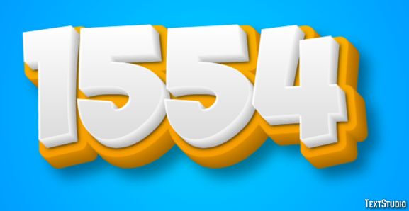 1554 Text Effect