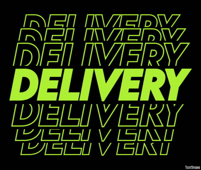 Delivery Эффект текста