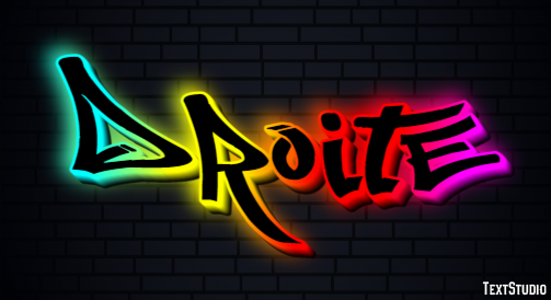 Droite Texteffekt