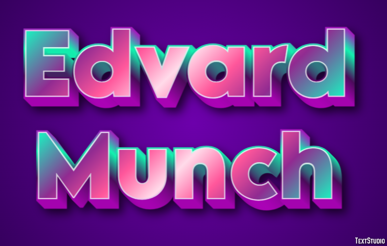 Edvard Munch Efeito de texto
