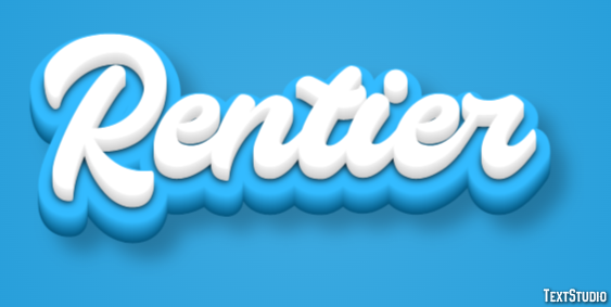 Rentier Texteffekt