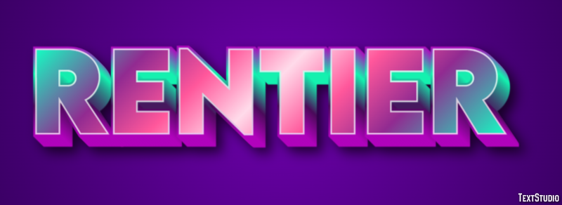 Rentier Texteffekt