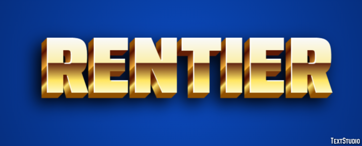 Rentier Texteffekt
