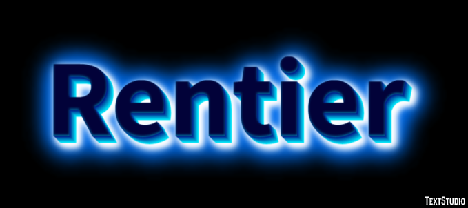 Rentier Efecto de texto