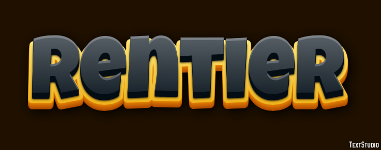 Rentier Texteffekt
