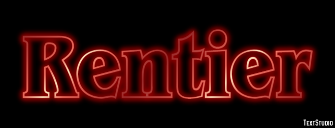 Rentier Texteffekt
