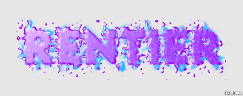 Rentier Texteffekt