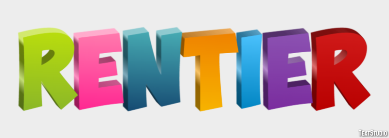 Rentier Texteffekt
