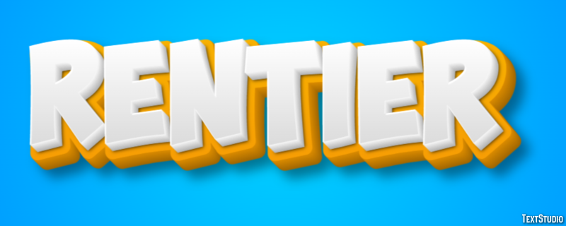 Rentier Texteffekt