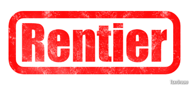Rentier Texteffekt