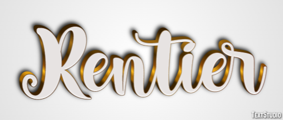 Rentier Texteffekt