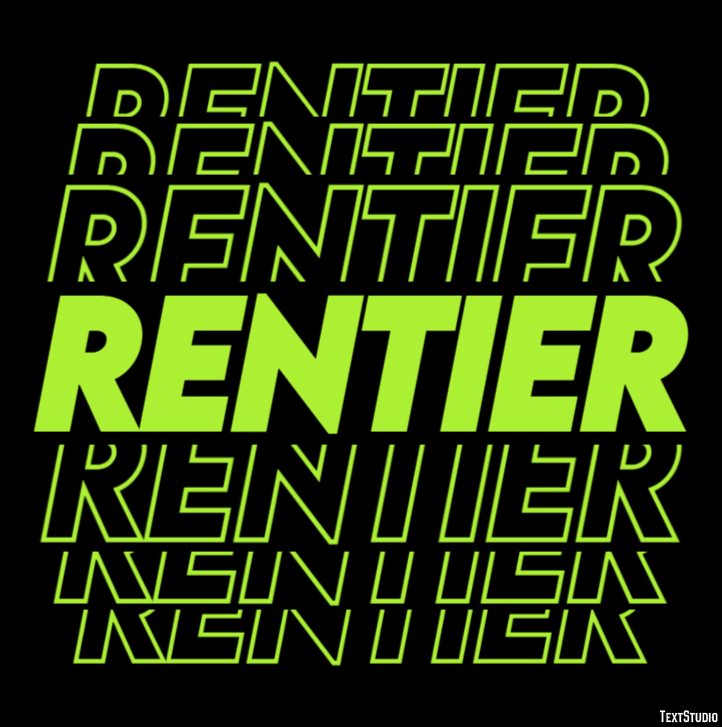 Rentier Texteffekt