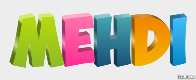 Mehdi Text effect