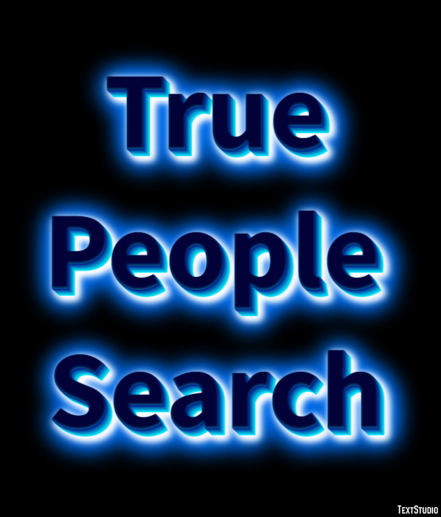 True People Search Tekst effect