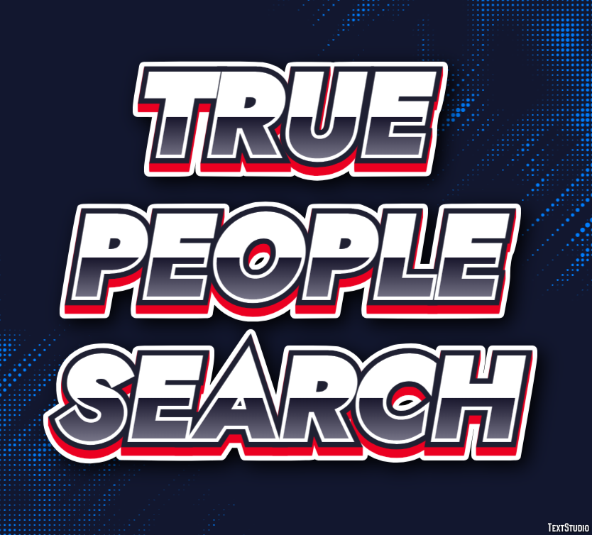 True People Search Tekst effect
