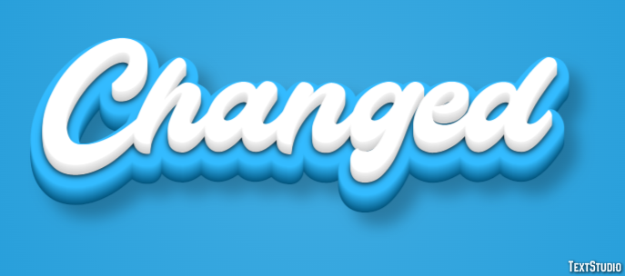 Changed Text Effect