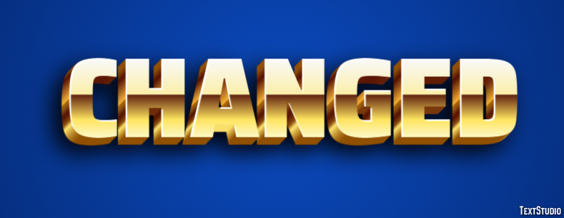 Changed Text Effect