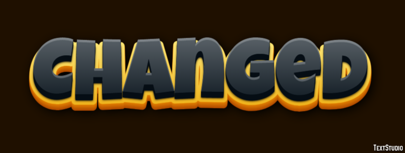 Changed Text Effect