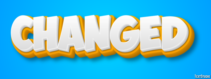Changed Text Effect