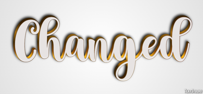 Changed Text Effect