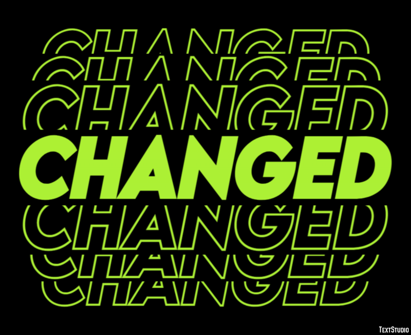 Changed Text Effect