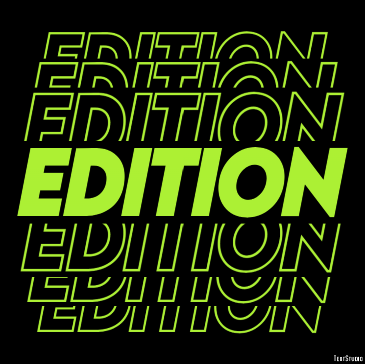 Edition Text Effect