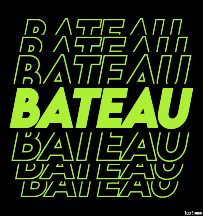 Bateau Texteffekt