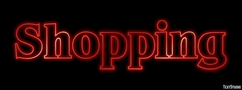 Shopping Texteffekt