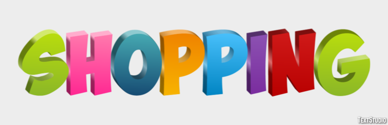 Shopping Texteffekt