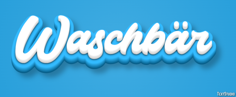 Waschbär Texteffekt