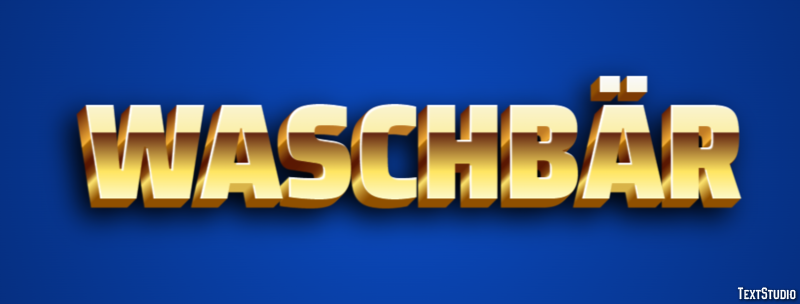 Waschbär Tekst Effect