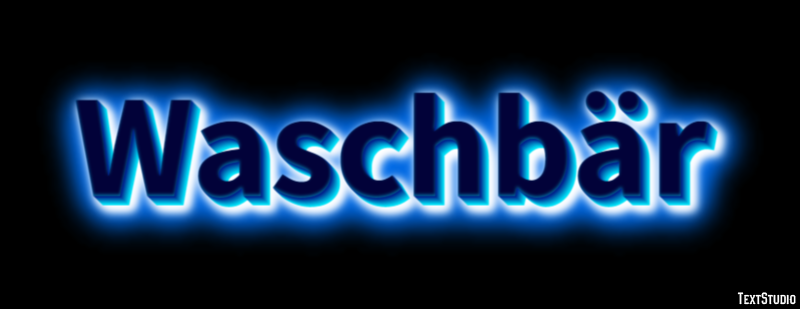 Waschbär Tekst effect