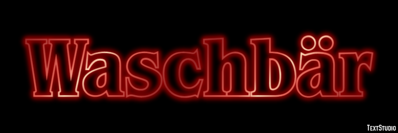Waschbär Texteffekt